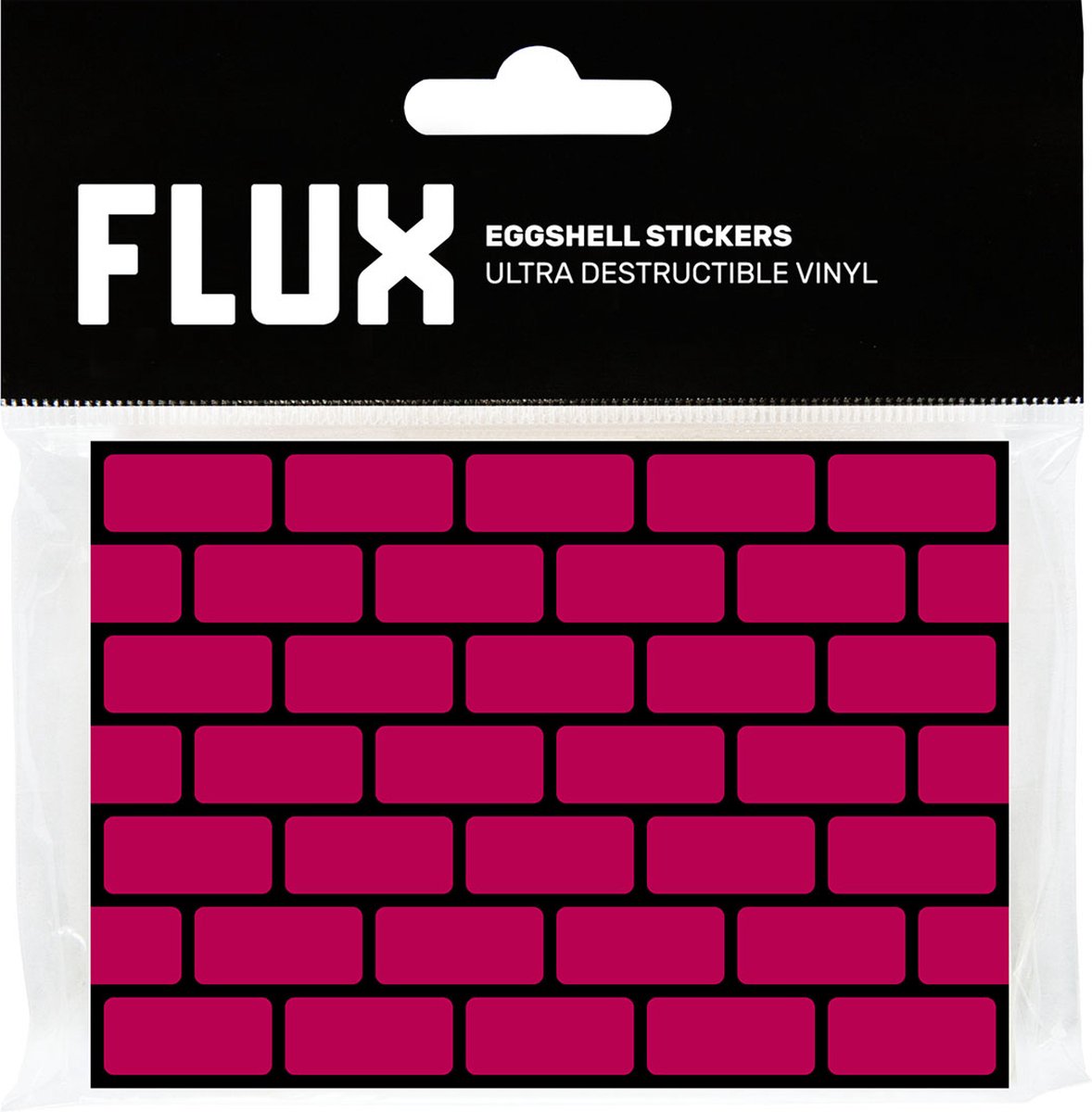 FLUX Eggshell Stickers Bricks Magenta - 50 stuks - Magenta Bakstenen
