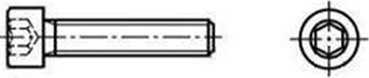 Inbusbout Din912 12.9 Ck M5X12Mm Zwart - 200 stuks