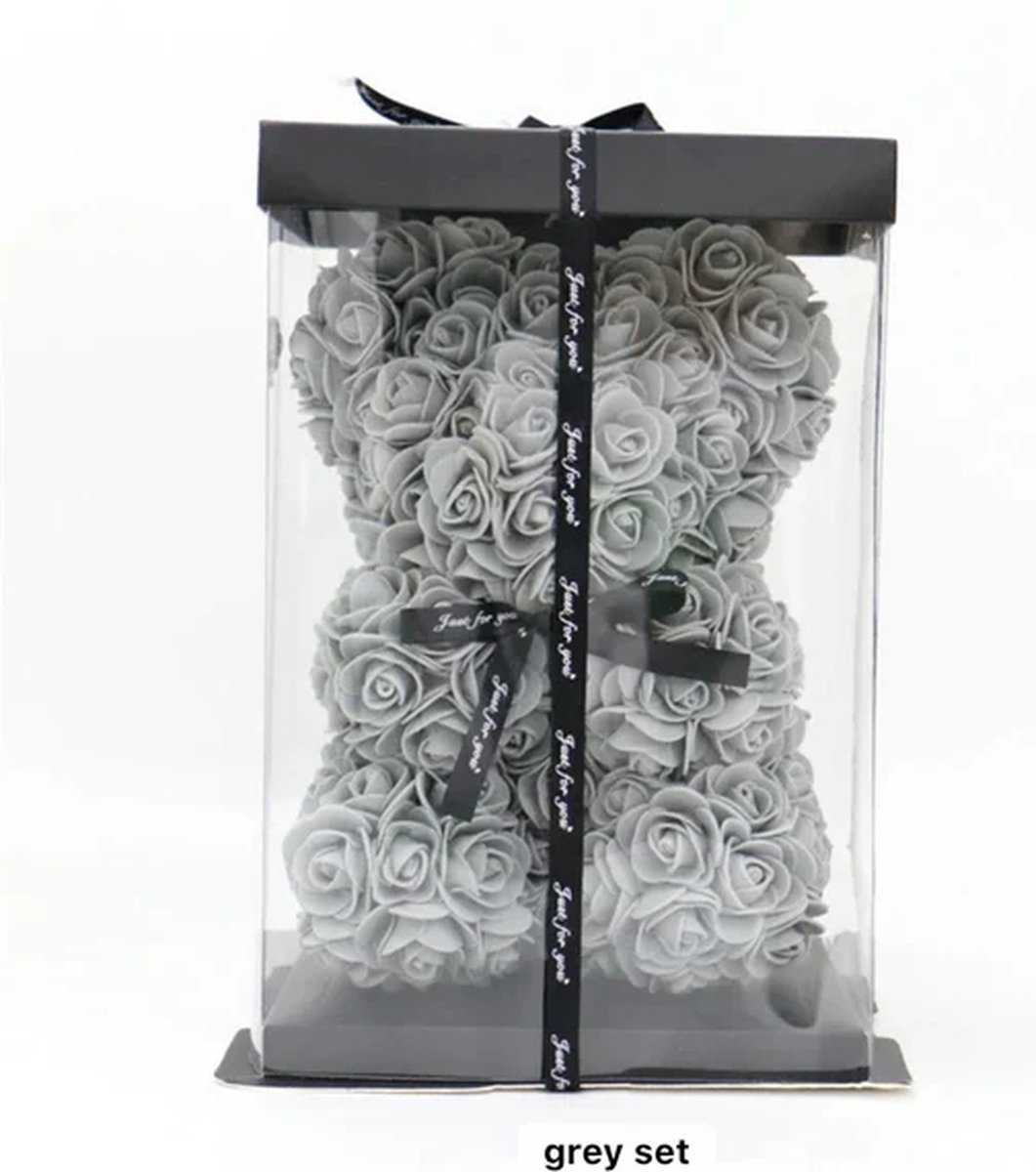 SEVENMOON - Rozen Teddy Beer Valentijn | Valentijnscadeau | Liefde | Baby | Vriendin | Kerstcadeau | Rozen beer | Ideale Cadeau | Inclusief Giftbox - 25CM