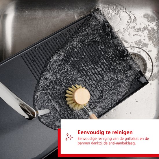 Solis 3 in 1 Tafelgrill 7911 Gourmetstel 10 Personen - Raclette Gourmet Set - Bakplaat Gourmetten - Zilver/Zwart — afbeelding 4