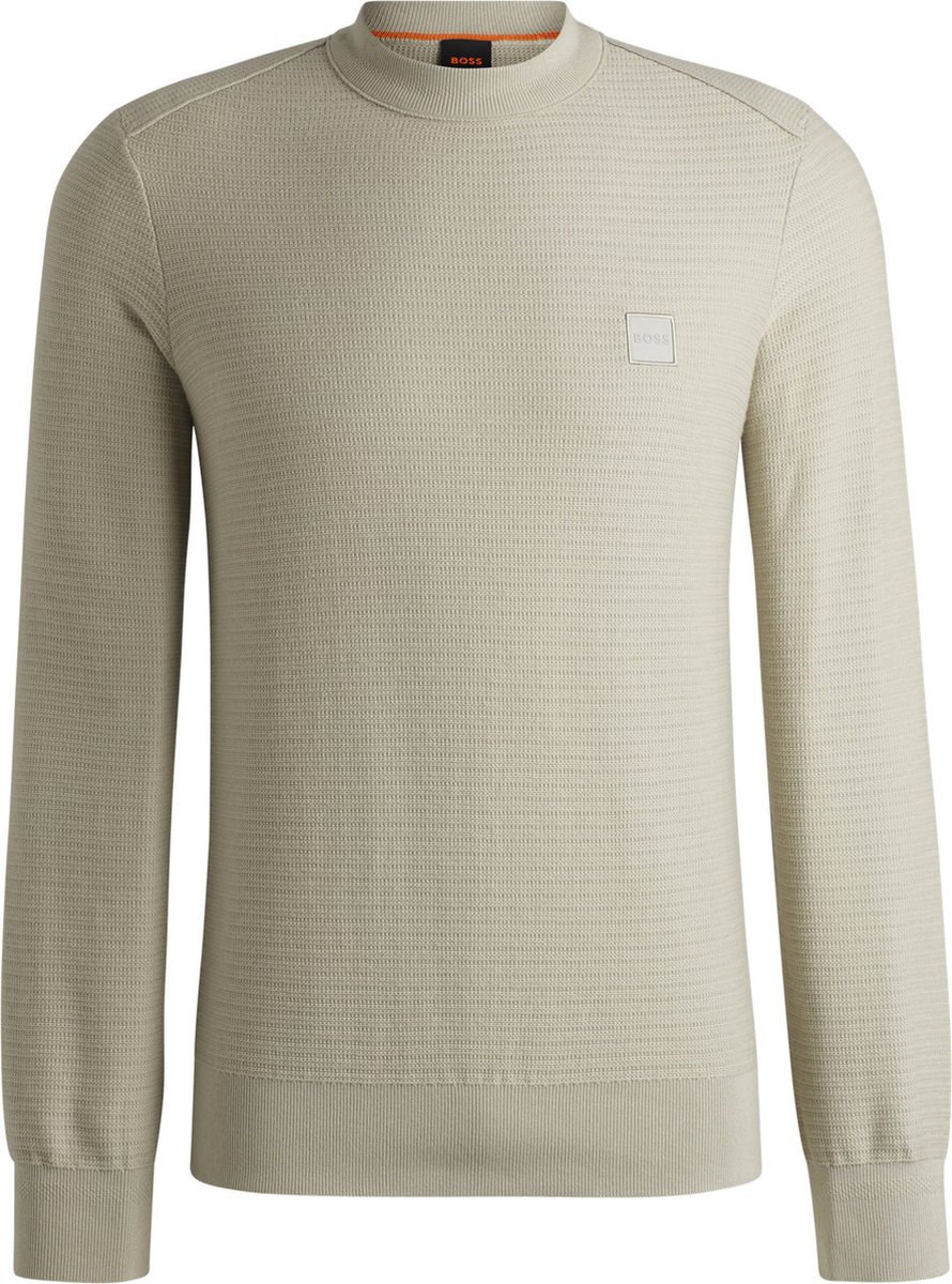 BOSS ORANGE Anion_s Truien & Vesten Heren - Sweater - Hoodie - Vest- Beige - Maat L