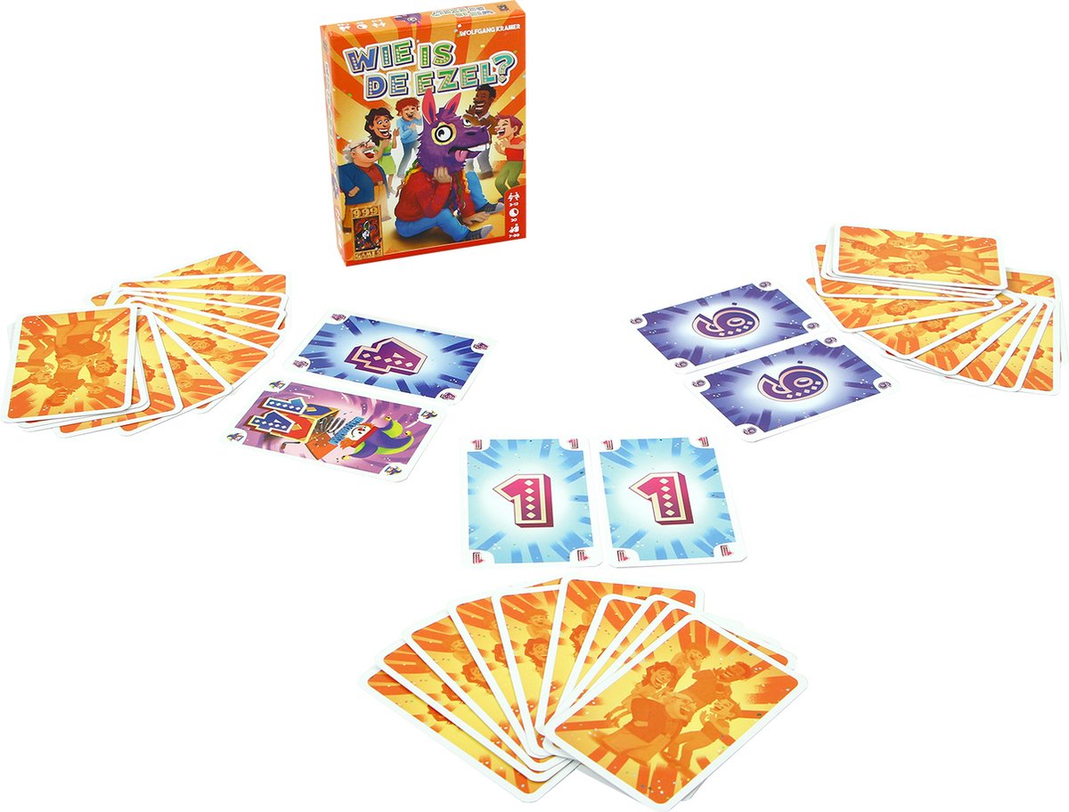 999 Games - Wie is de ezel? - Kaartspel - Eenvoudig kaartspel voor het hele gezin - Gezelschapsspel - Klein cadeautje — afbeelding 5