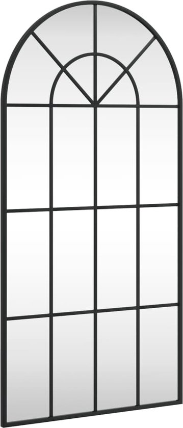 VidaXL Wandspiegel rechthoekig 50x100 cm ijzer zwart