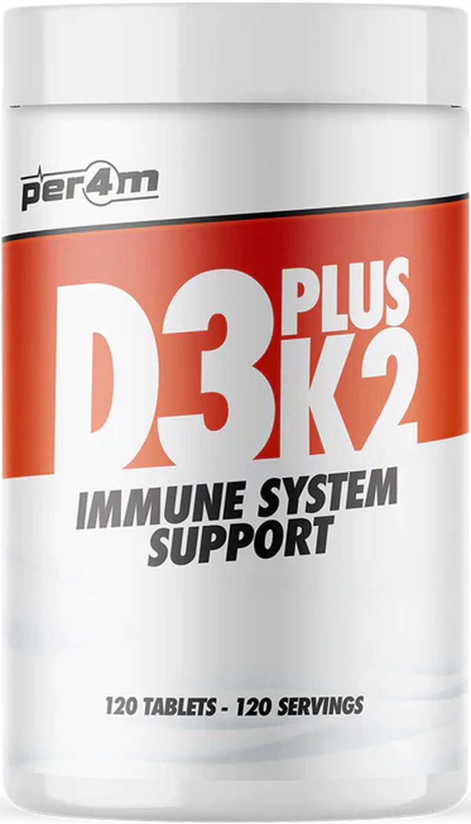 Goedkoopste Per4m - D3 plus K2 - Immune system support - Vitamine D - Vitamine D3 - Vitamine D3 K2 - Vitamine K - Vitamine K2