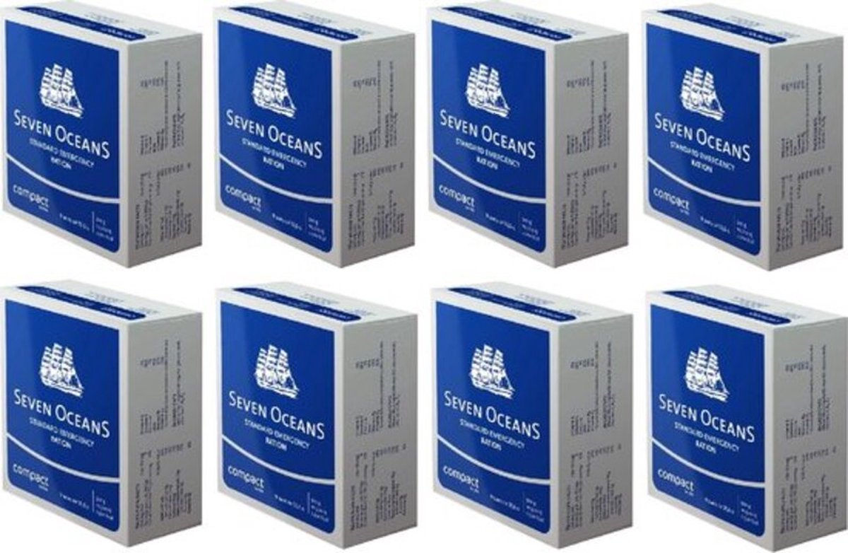 Seven Oceans Ration - noodpakket voedsel 8 dozen - 2500 kcal - 5 jaar houdbaar