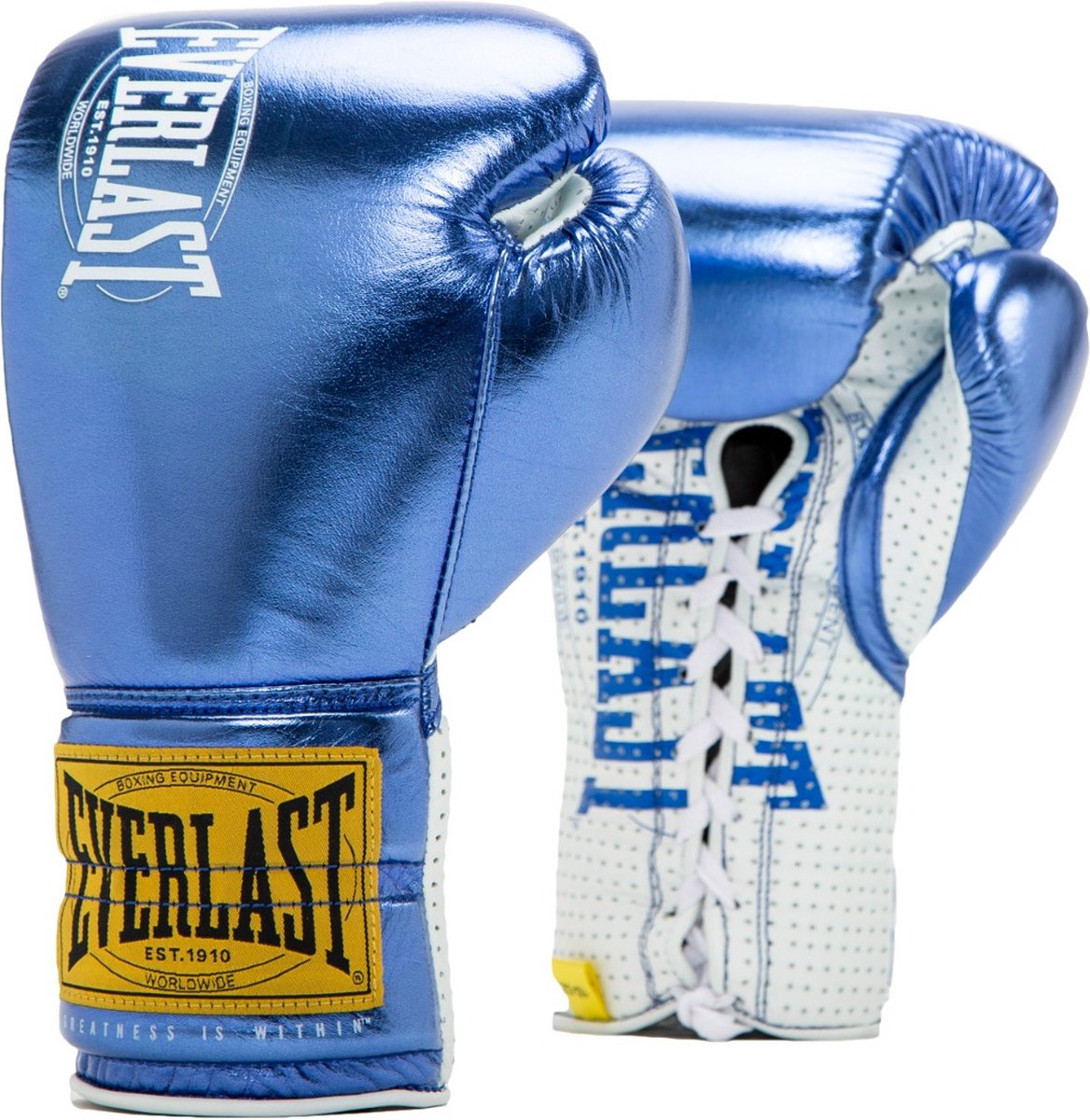 Everlast 1910 Fight Gloves, Blue 8-OZ