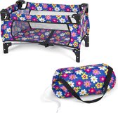 fash n kolor® Poppenbed - Pack N Play - Bassinet Deken & Draagtas voor Babypop - Compact Opvouwen voor Opslag - Speelgoed Wieg Pop - Poppenmeubel