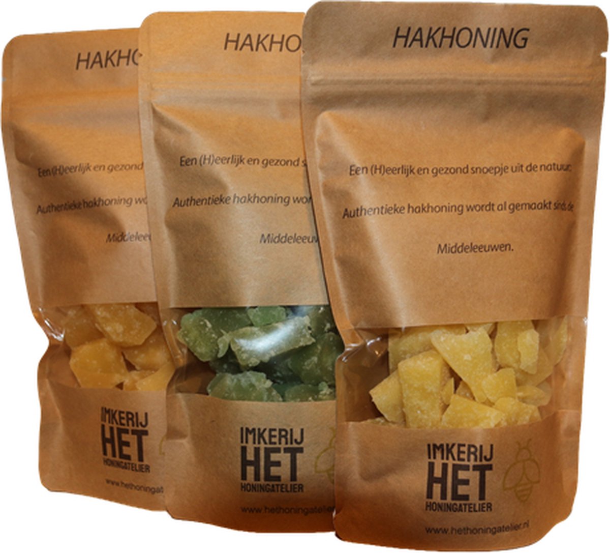 Hakhoning - Menthol/Anijs/Eucalyptus- Stazakken - Snoep Lactose - Glutenvrij