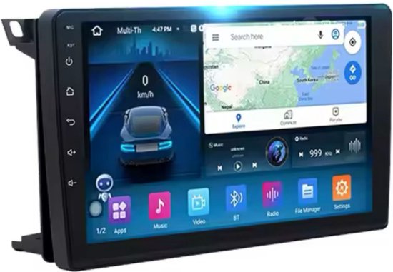 CarPlay Android Auto Wired, 1 Din autoradio, 7 inch touchscreen, Bluetooth autoradio, spiegellink voor iOS/Android, FM-radio, EQ AUX USB FM SWC achteruitrijcamera