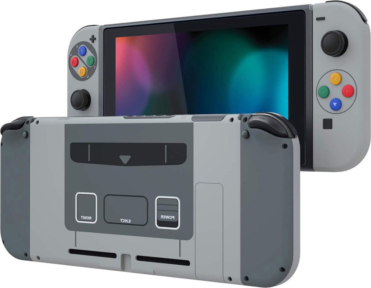oCreon Hoes Cover voor Nintendo Switch - Joy-Con Controller Case en DIY Vervangende Shell (SFC SNES)
