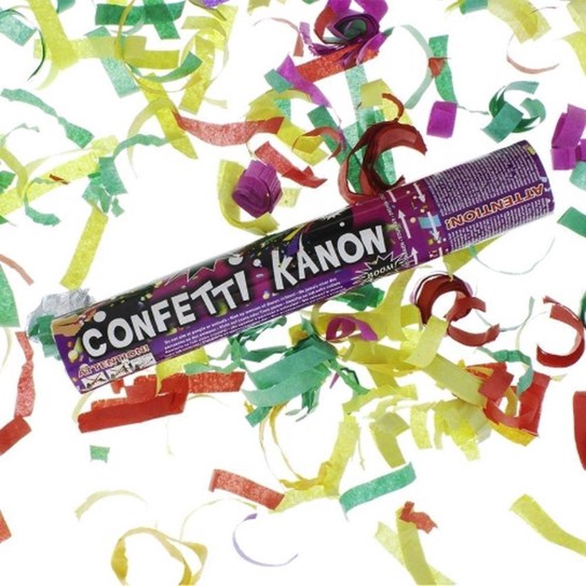 Confetti Shooter Goud 60cm schiet 6 meter hoog Krabbendam Kadoverpakking