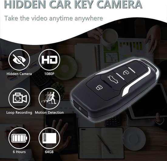 Spy camera autosleutel Nachtvisie Spy camera autosleutel Nachtvisie