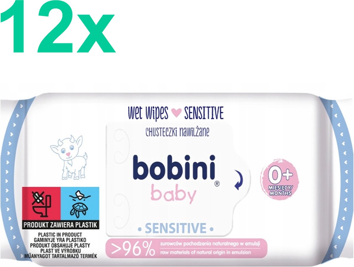 Goedkoopste Bobini Baby - Sensitive - Aloë Vera & Kamille - Billendoekjes - 720 Stuks - Voordeelverpakking