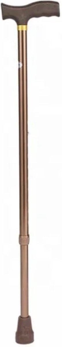 Goedkoopste [eurobatt] - wandelstok - verstelbaar - 60-97 cm - metalic bruin