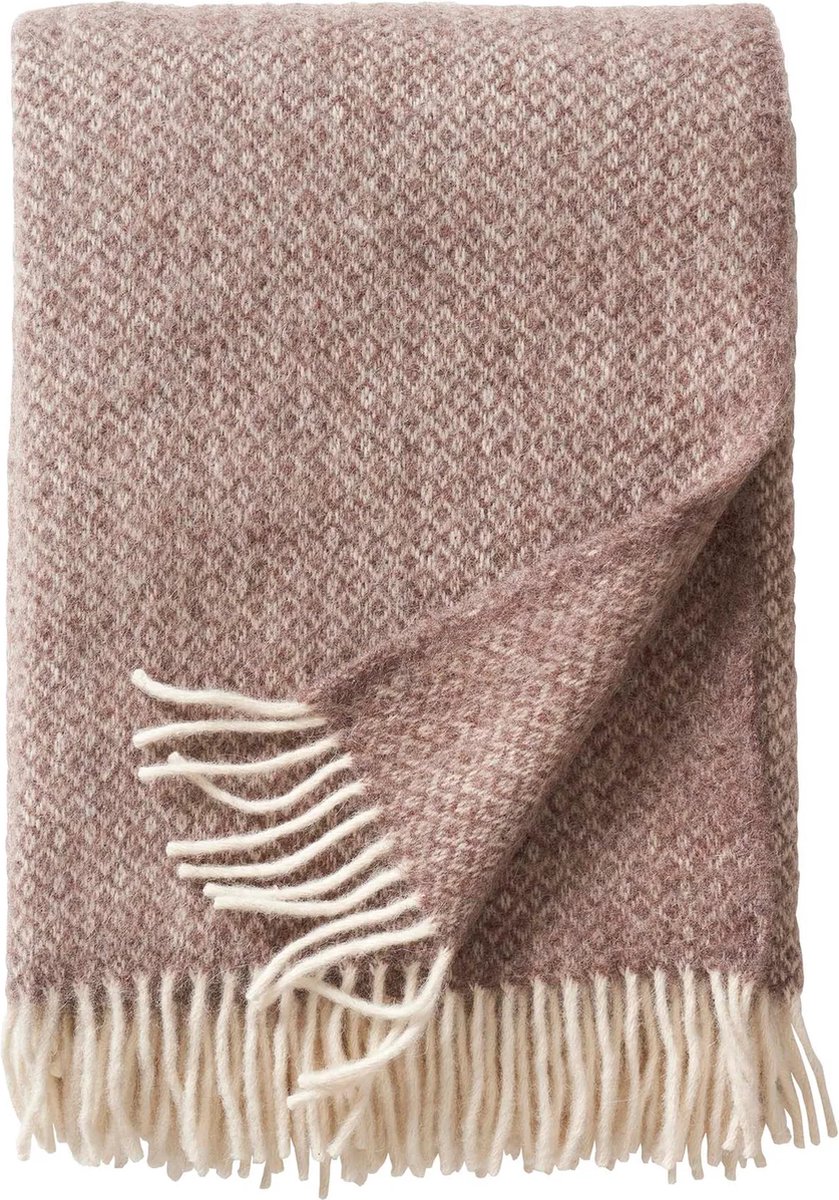 Klippan bruin plaid Lima Sand - 40% alpacawol -60% eco lamswol bruin - ecru