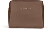 SUITSUIT Toilettas dames - Handige make up organizer voor reizen - Grote inhgoud - Stijlvolle toilettas groot - Luxe make up organizer groot - Elegante make up etui - Fab Seventies Toilettassen Rawhide - Bruin