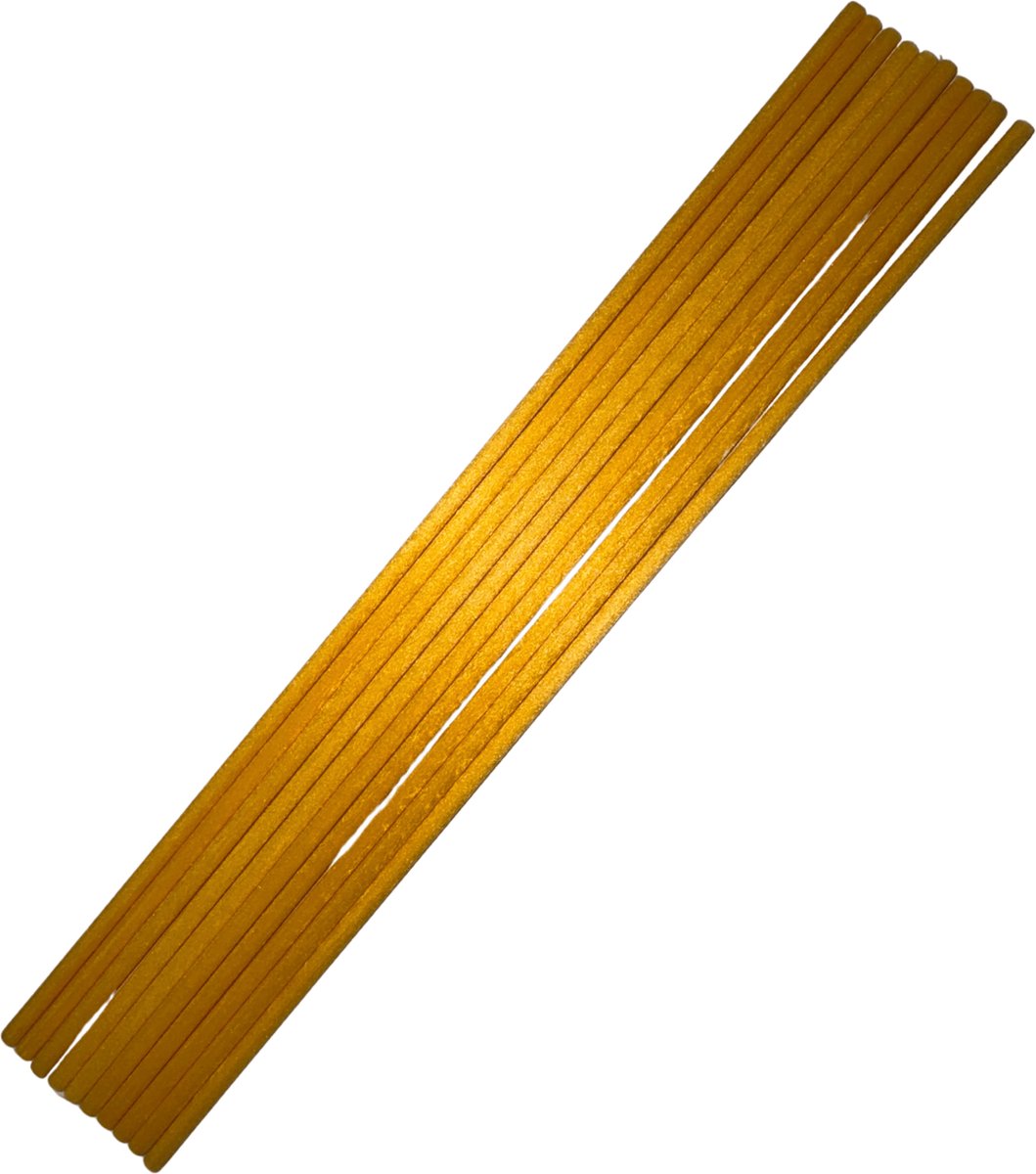 Luxe Losse Aromatherapie Geurstokjes - 25 Stuks - Gele Vezel - 26cm x 4mm - Geurverspreiders - Navulling Geurstokjes Geel - Diffuser