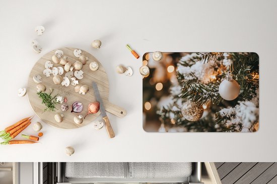 Sets de table - 6 pièces - 45x30 cm - Set de table en plastique - Noël - Sapin de Noël - Hiver - Intérieur - Neige - Dessous de plat - Décoration de table - Accessoires de décoration de table de cuisine