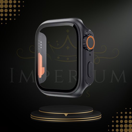 Foto: Imperiumbands premium ultra look cover midnight black geschikt voor apple watch 42mm transformeert je apple watch naar apple watch ultra uiterlijk beschermende cover voor iwatch series 3 2 1