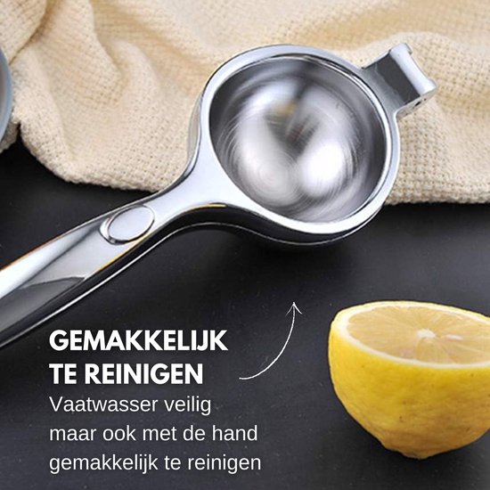 House of Husk Citruspers - RVS Citroenpers - Limoenpers - Sinaasappel juicer - Handmatige Fruitpers van Merkloos — afbeelding 4