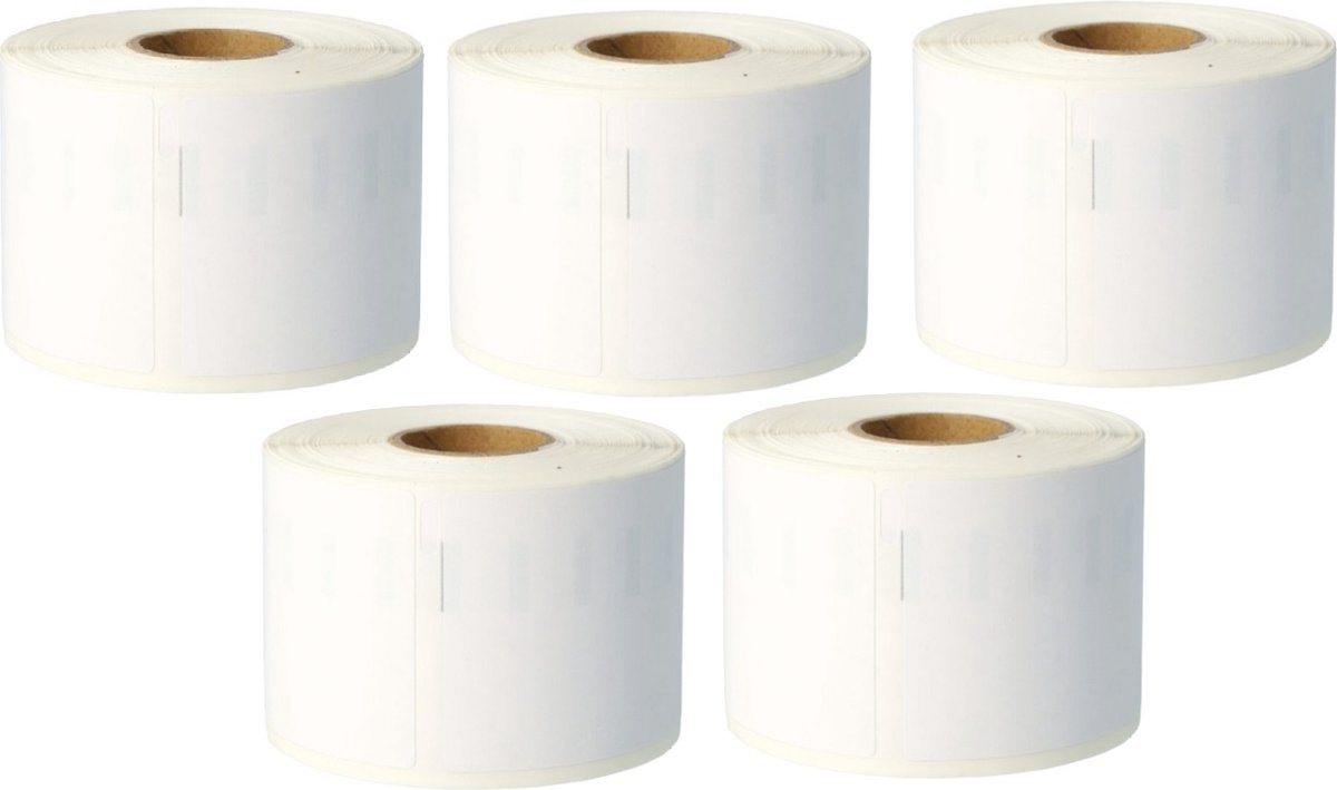 Label Tape Geschikt voor Dymo 11354 | 57 x 32 mm | S0722540 - Wit - 1000 labels per Rol - 5 stuks - Geschikt voor: 310 320 330 400 400 Turbo 400 Duo 450 450 Turbo 450 Twin Turbo 450 Duo 4XL Wireless