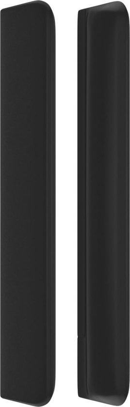 vidaXL Tête de lit - Accessoires de lit - 203x16x118/128 cm - Simili cuir Zwart - Partie de lit