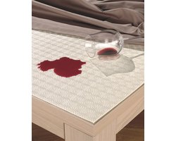 Mistral Home - TAFELBESCHERMER - gommtex - 110 x 110 cm - effen kleur - wit