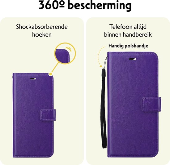 Coque pour Samsung A16 Case Book Case Cover Wallet Cover - Coque pour Samsung Galaxy A16 Case Bookcase Cover - Violet