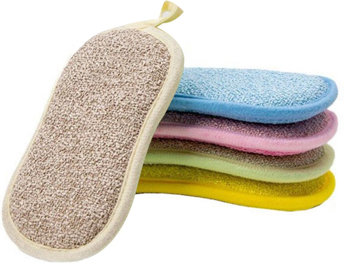 Goedkoopste 5-pack herbruikbare afwassponzen Microvezel krasbestendig dubbelzijdig afwassponzen Dikke afwasdoeken Geschikt voor afwassen in de keuken, potten afvegen, badkamerreiniging