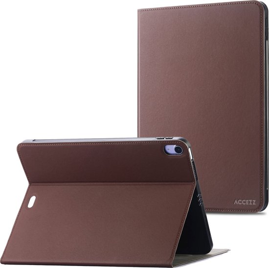 Foto: Accezz tablet hoes geschikt voor ipad air 4 2020 air 5 2022 air 11 inch 2024 m2 2025 m3 classic tablet case bruin