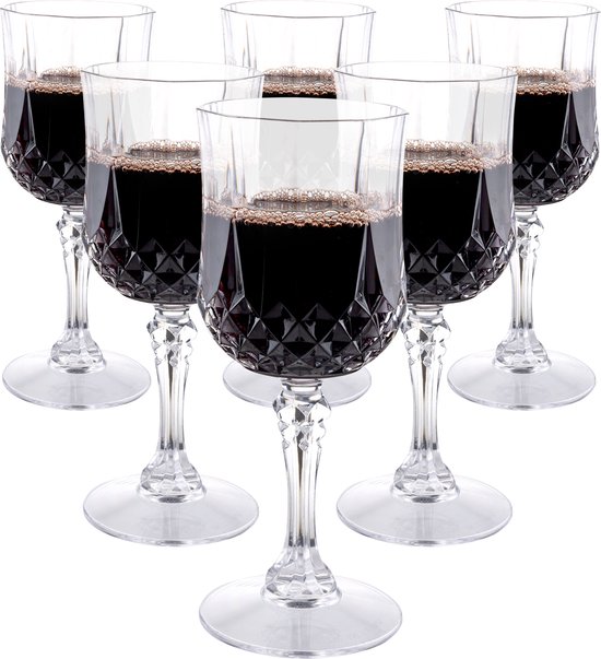 Alpina Wijnglazen - Set van 6 - 200ml - Gehard Kunststof