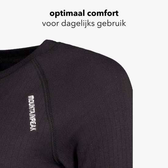 Mountain Peak dames thermoshirt met lange mouwen - Zwart - Maat M — afbeelding 4