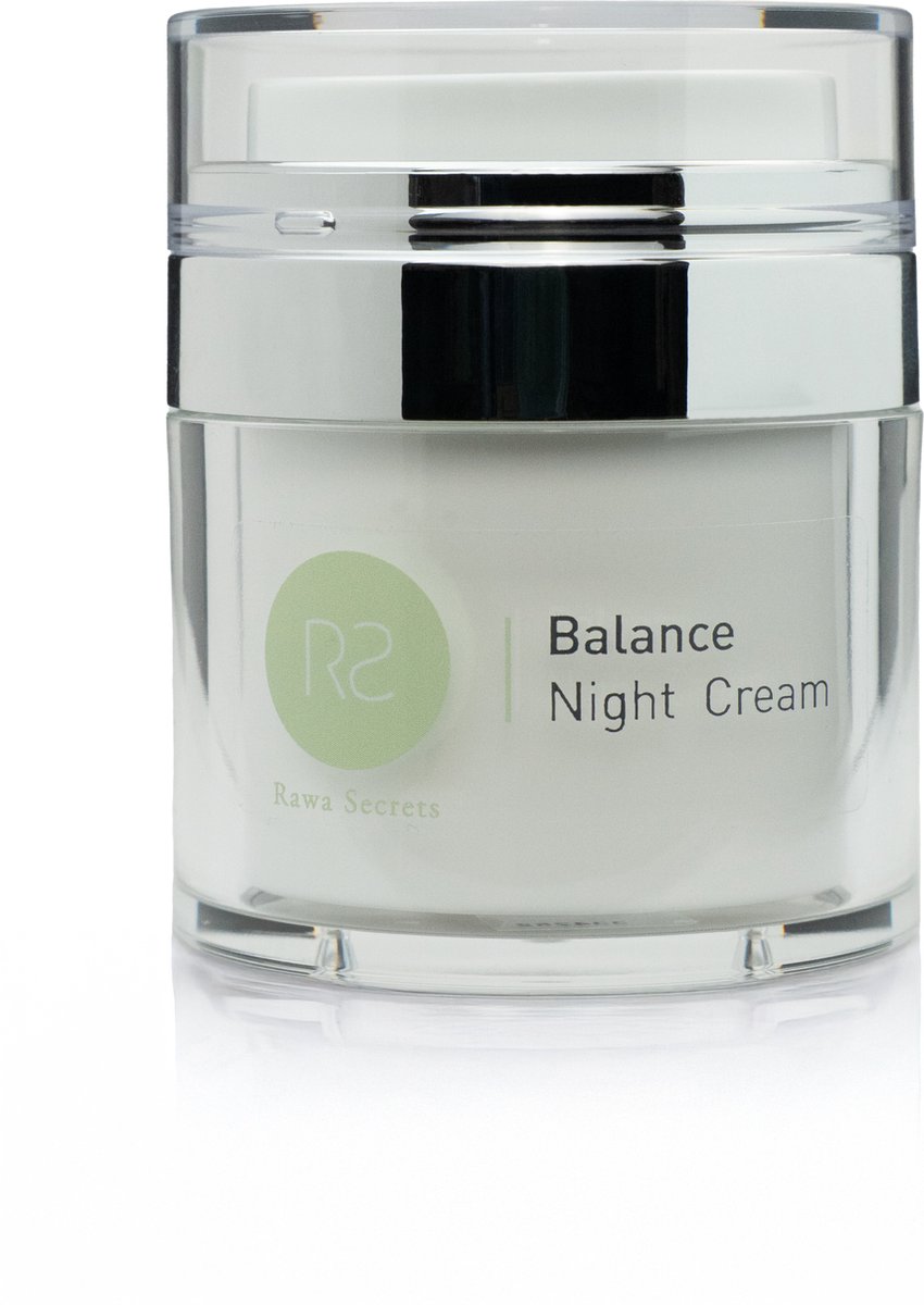 Goedkoopste Rawa Secrets Balance Night Cream | hydraterende nachtcreme voor alle huidtypes | vermindert fijne lijntjes | met aloe vera en hyalorunzuur | herstelt en kalmeert