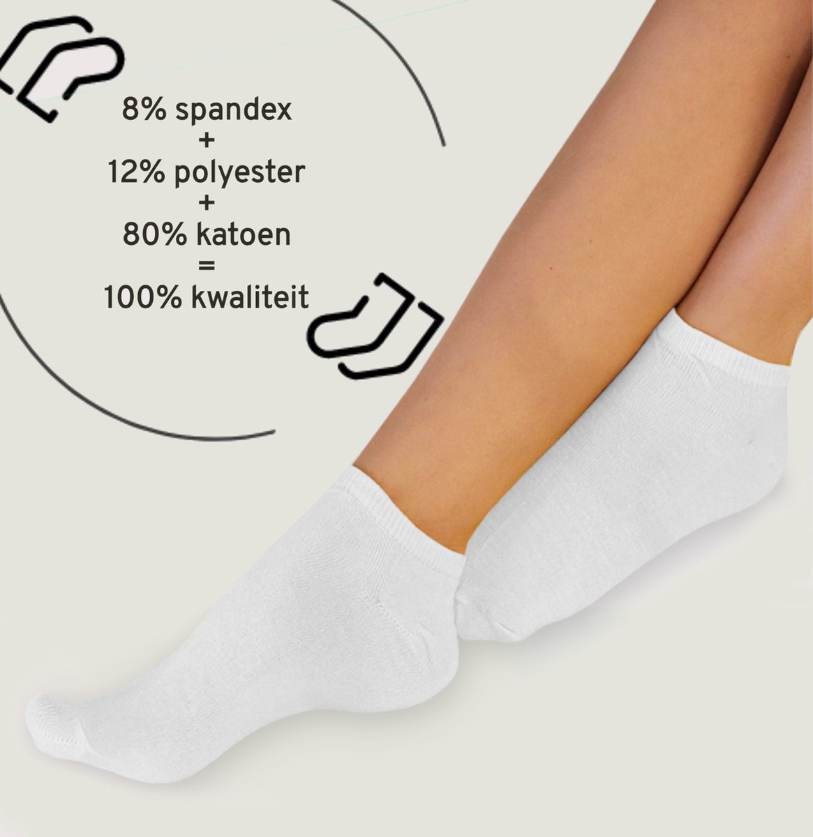MASUK Dames & Heren Enkelsokken met Enkelbescherming – Unisex Anti-Blaar Gel Pad – Niet Afzakkende Comfort Sokken – Set van 3 Paar – Wit – Maat 36-39 — cadeau in Cadeau-ideeën - foto 8