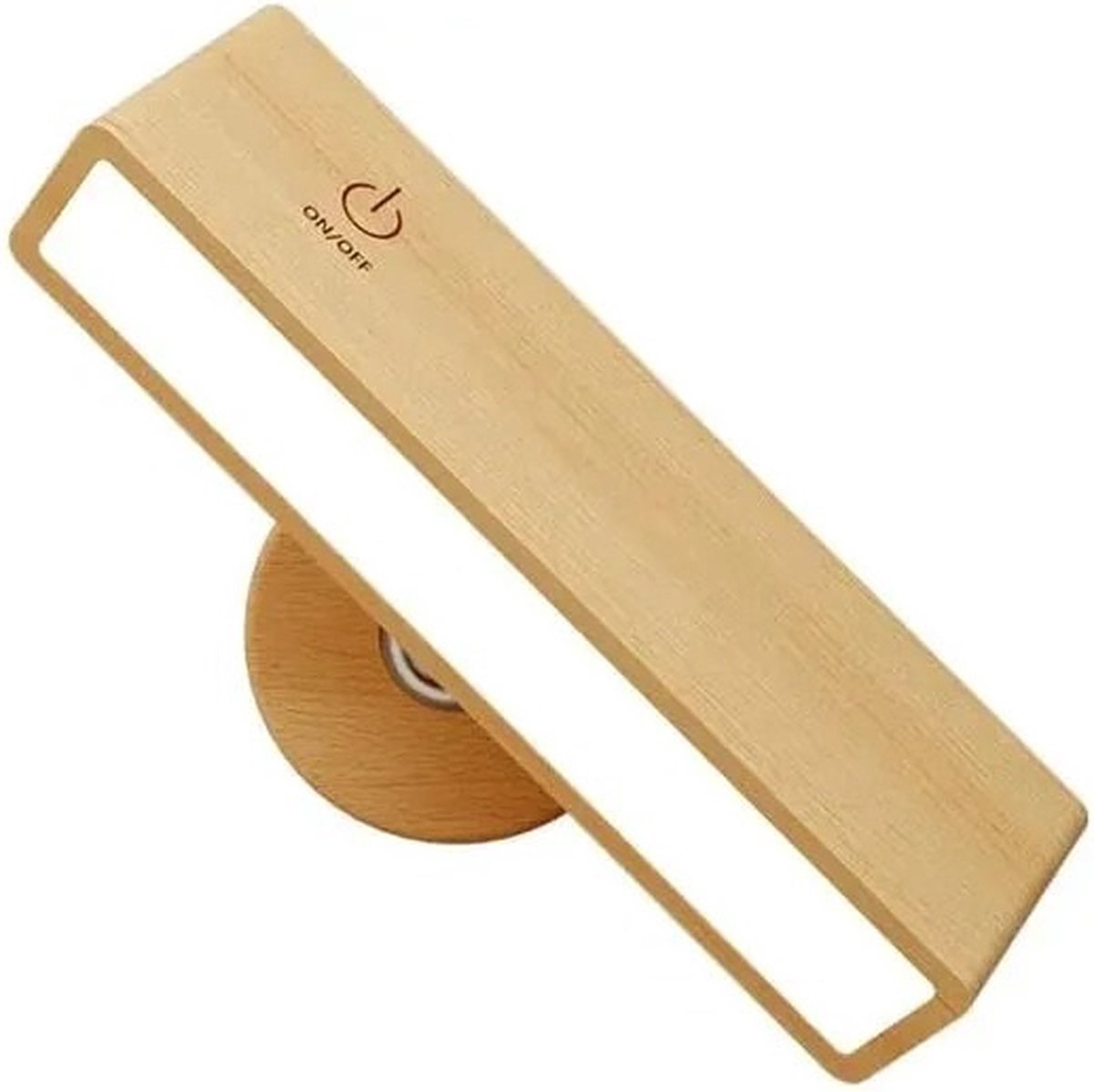 J&R Wandspot - Noordse houten wandlamp - Leeslamp - 360 rotatie - Dimbaar - Slaapkamer - Hal - Wachtruimte - Woonkamer - Wandmontage - Met afstandsbediening - USB oplaad connection - Licht hout