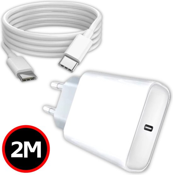 Apple Original - 2M 2 mètres Cable Chargeur Cordon USB-C vers Type-C Pour Adaptateur Prise Secteur 18w/20w Pour iPhone 15 / Plus / Pro / Max / iPad 2022 | Rakuten