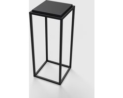 Plantenzuil | Sokkel | Light | Zwart - Black | Indoor / Outdoor - Binnen / Buiten | RVS | 25x25x75