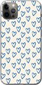 Hartjes patroon - Blauw - Beige