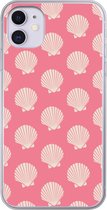 Coque de téléphone compatible avec iPhone 11 - Motif - Rose - Wit - Plage - Coque en Siliconen