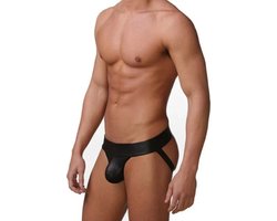 PU Lederen G-string heren - Open billen - Erotische slip - Ondergoed - BDSM