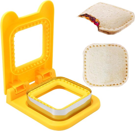 Kerafactum 6-delige Set Vierkante Uitsteekvormen | Koekjes- & Biscuituitstekers van Blik | Perfecte Uitstekers voor Koekjes, Kleine Taarten & Taarten | Inclusief Ronde Bewaarbox