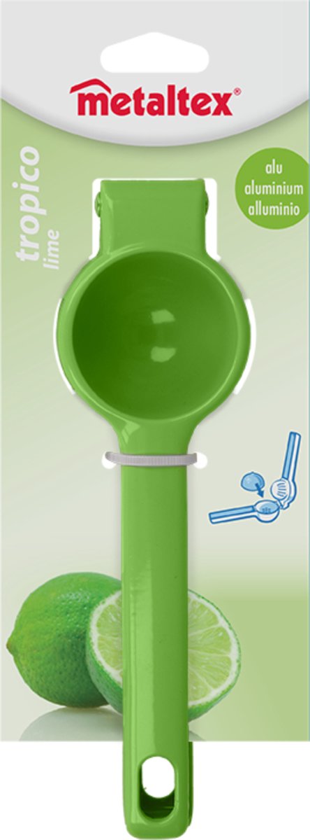 Metaltex - Handmatige Citruspers - Citroenpers - Lemon Squeezer - Voor Citroen en Limoen - Aluminium - Groen van Merkloos — afbeelding 2