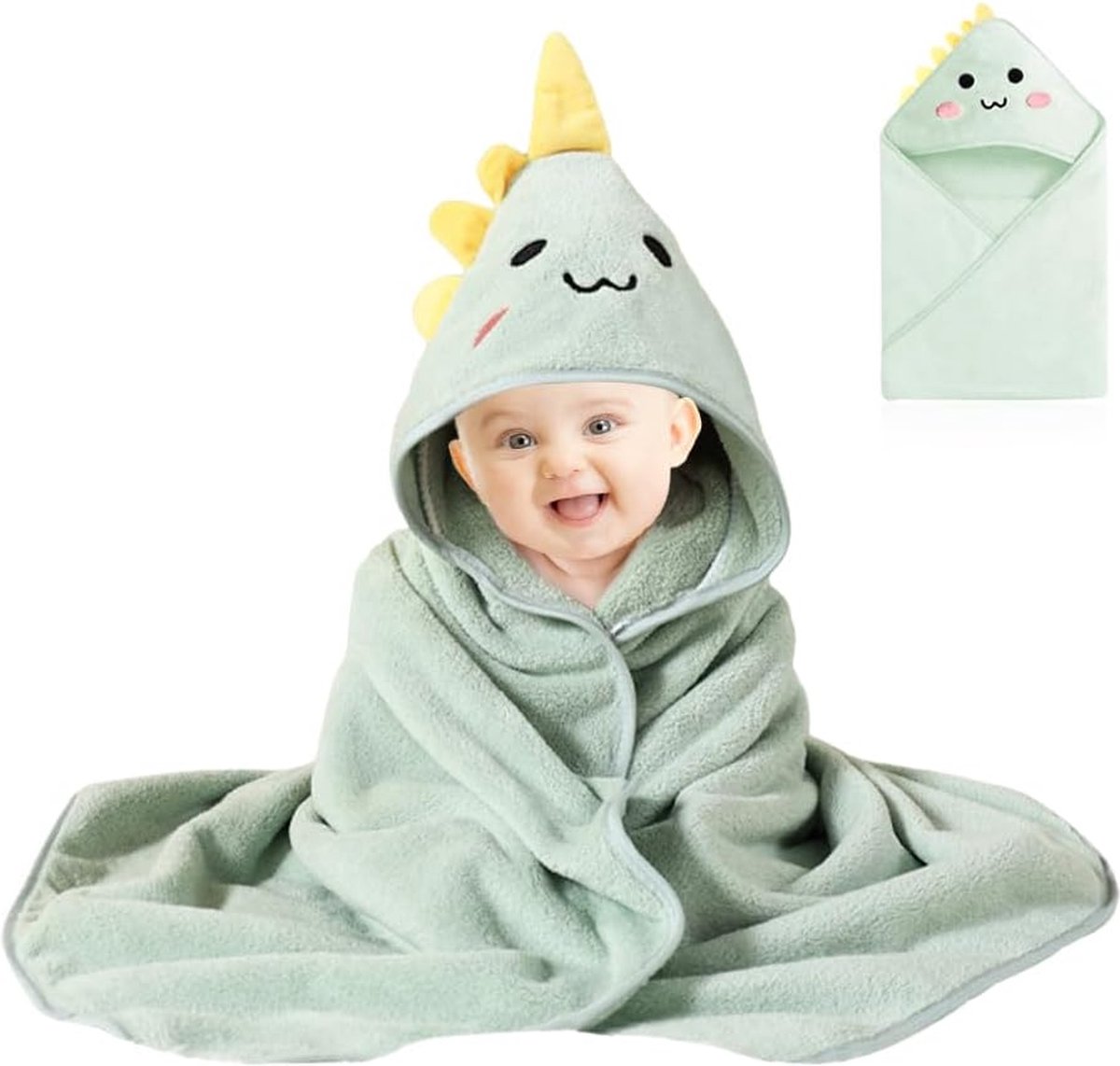 JGS ® Zachte en Absorberende Baby Handdoek met Kap voor Pasgeborenen 80 x 80 cm