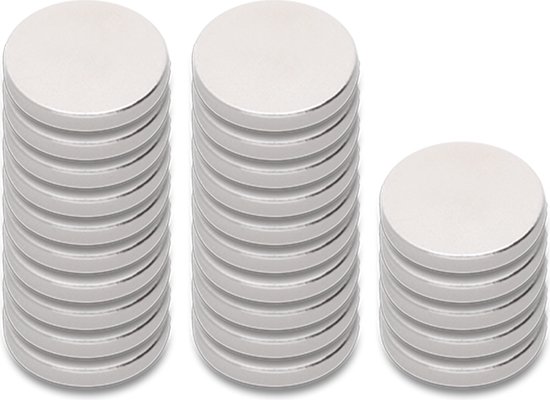 Foto: Magnet outlet magneten sterk neodymium schijfmagneten multipack 6mm x 1mm trekkracht 350 g 25 stuks