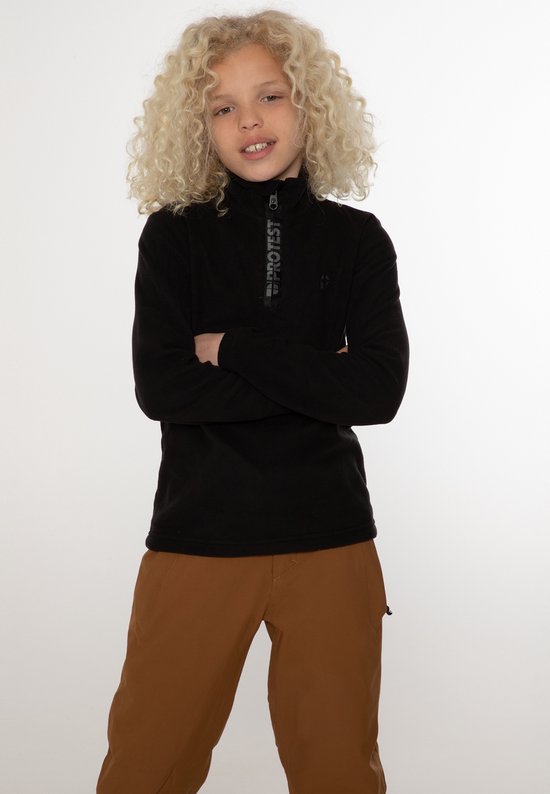 Protest PERFECTY JR – Top met 1/4 ritssluiting Jongens – True Black