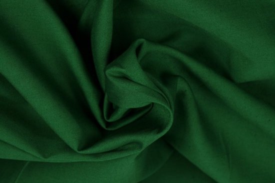 Tissu en Katoen - Au mètre - 1 mètre - Popeline de coton uni - Vert foncé