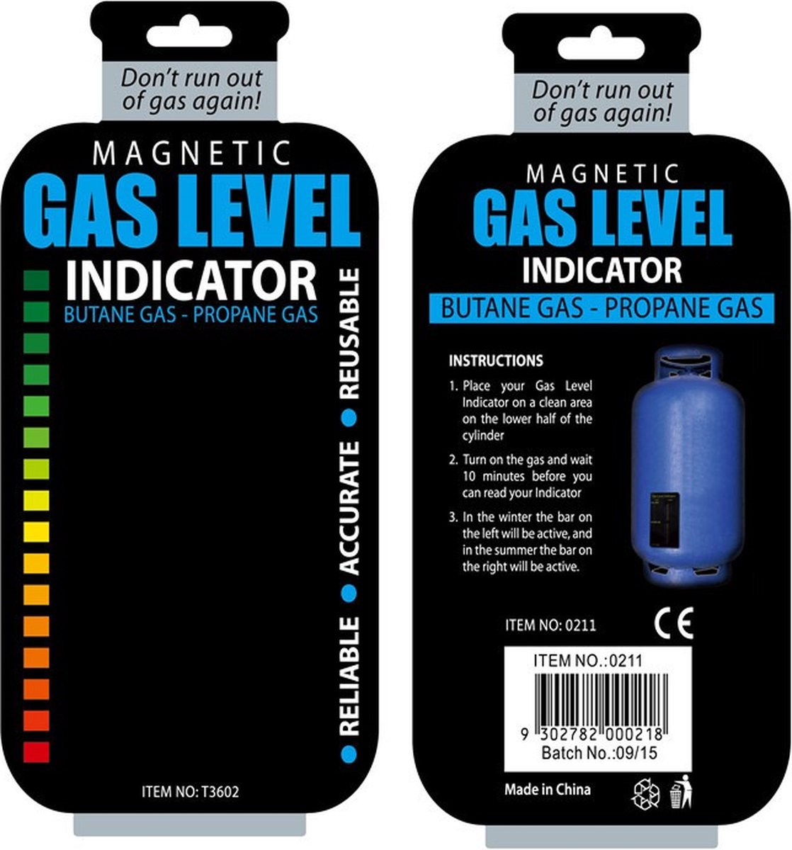 Boeste® Magnetische Gas Level Indicator - Universele Gasmeter voor Butaan & Propaan Gasflessen - Herbruikbaar & Betrouwbaar