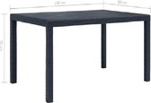 Tuintafel Plastic 150x90x72cm ''Rotal Look'' - Koffietafel - Bijzettafel buiten tuin - Tuintafel - Balkontafel - Campingtafel