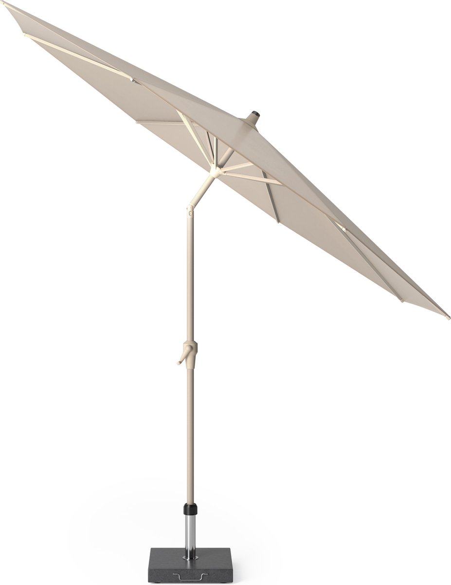 Platinum Sun & Shade - Middenstokparasol - Riva - Ø300cm - Sandstone - Ivory - Kantelbaar - Easy-up draaisysteem - 96% UV protectie