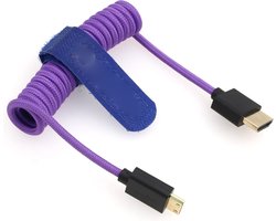 8K HDMI naar Micro HDMI Kabel - Hoge Snelheid - Dunne HDMI Male naar Male Verlengkabel - Geschikt voor Sony Alpha III, Atomos Ninja V - Paars Gevlochten Coiled Kabel 8K HDMI naar Micro HDMI Kabel - Hoge Snelheid - Dunne HDMI Male naar Male Verlengkabel - Geschikt voor Sony Alpha III, Atomos Ninja V - Paars Gevlochten Coiled Kabel
